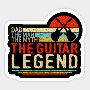 Vintage Dad The Man The Myth The Guitar Legend Sticker